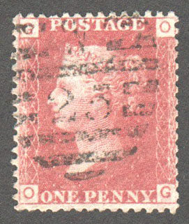 Great Britain Scott 33 Used Plate 98 - OG - Click Image to Close